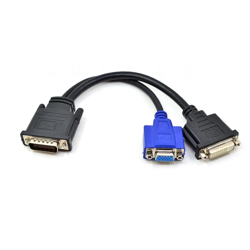 Сплиттер DMS 59 кабель 8 дюймов 1 x DVI/1 VGA Y to разделитель монитора DMS59|Компьютерные
