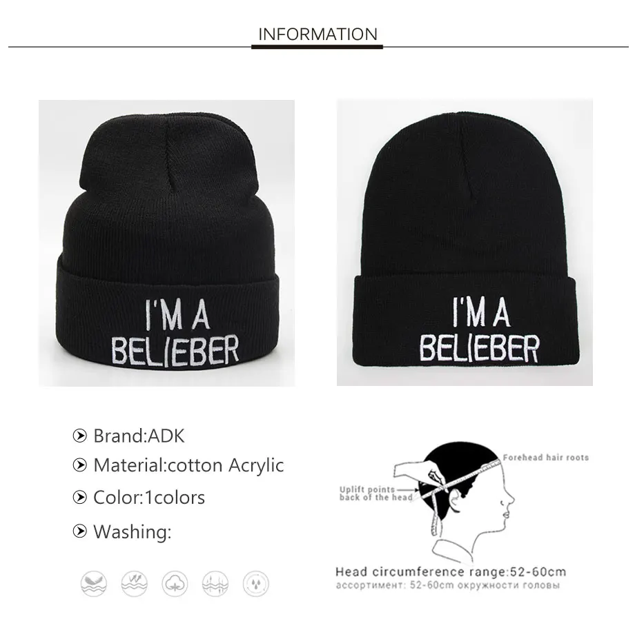 Unisex Winter Beanies For Girls Embroidery Soft And Warm (2)