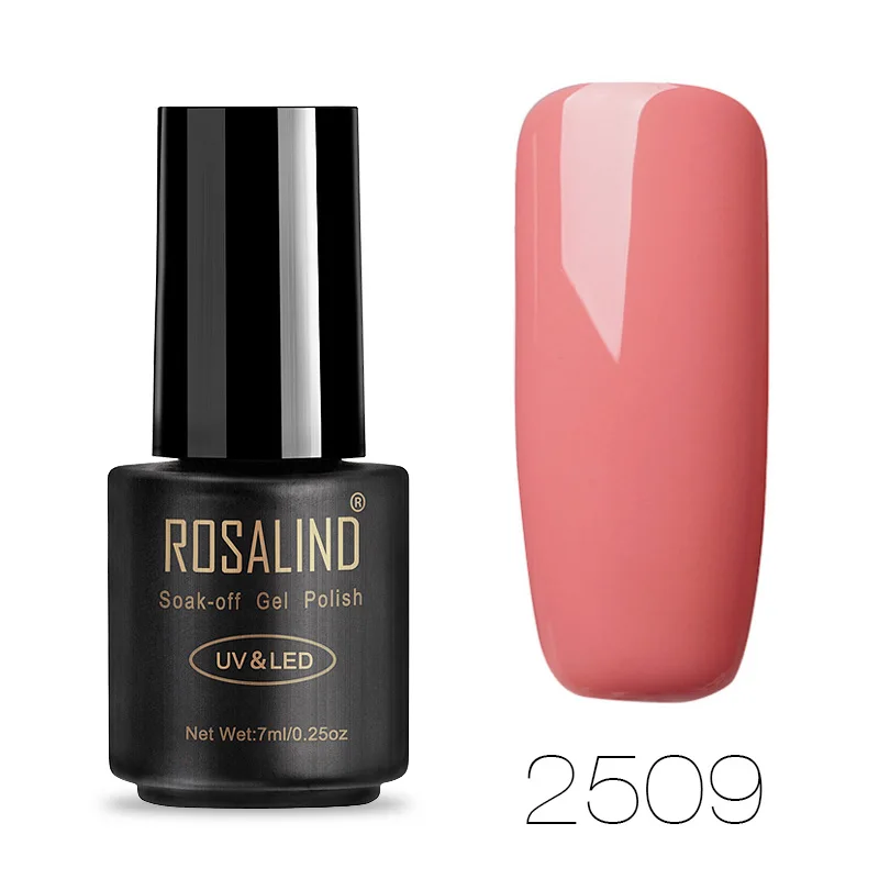 ROSALIND лак для ногтей, Гель-лак для наращивания ногтей, впитывающий УФ Полупостоянный светодиодный Гибридный гвоздь для маникюра, гель-лаки - Цвет: RA2509