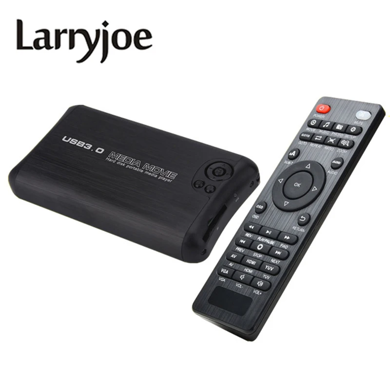 Larryjoe USB3.0 Mini 1000GB 2," SATA Full HD 1080p MKV 2,5'' HDD HDMI медиаплеер центр USB OTG SD AV tv AVI RMVB RM MP2506R