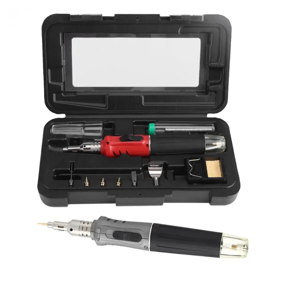 New 10 in 1 Portable Auto Ignition Gas Soldering Iron Cordless Welding