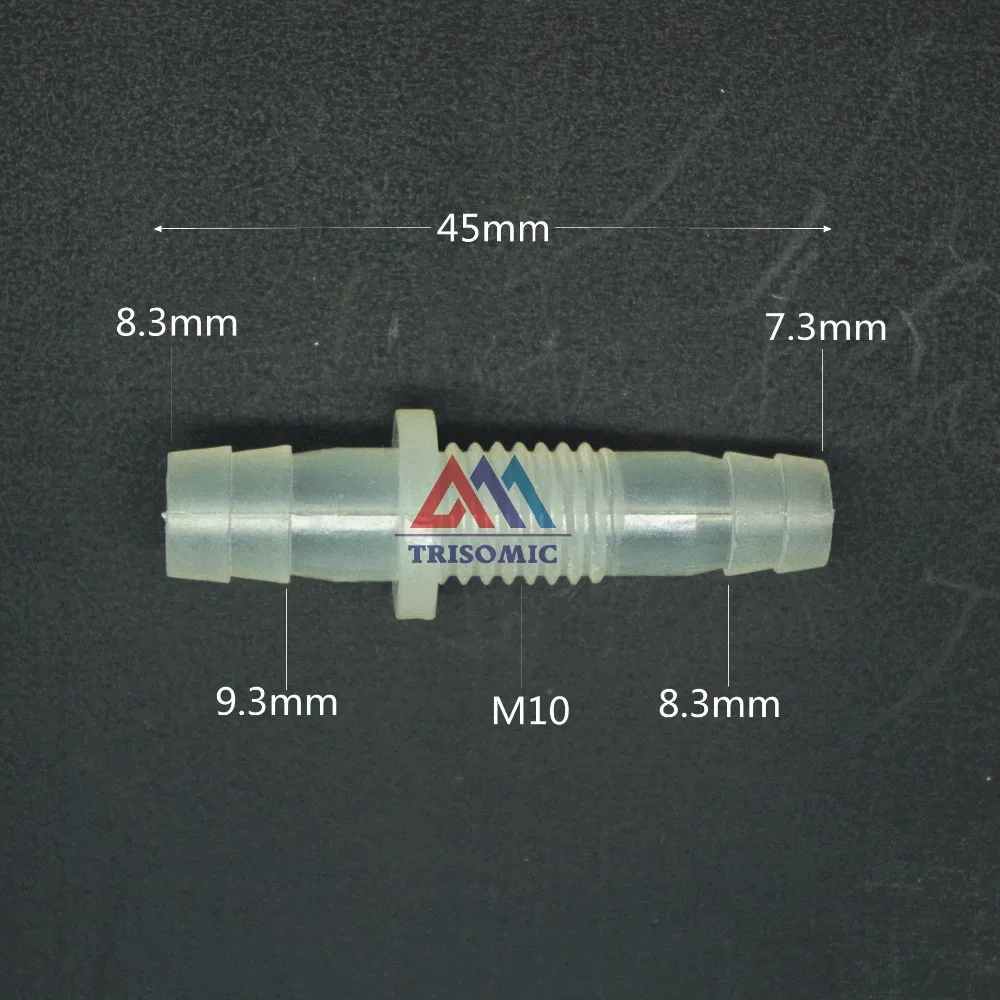 7mm M10 8mm Straight Reducing Connector Plastic Fitting Barbed Reducing Connector Metric