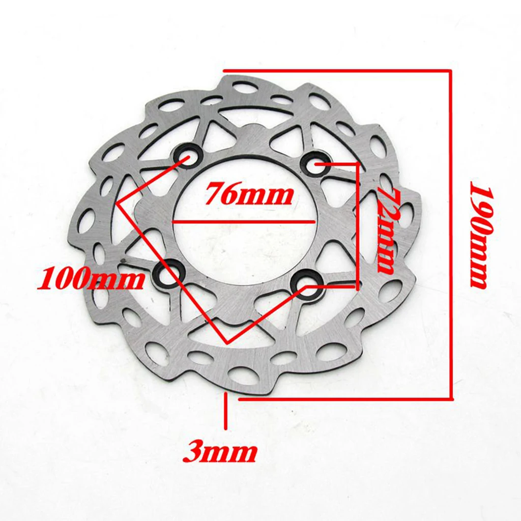 Motorcycle 190mm Front Rear Brake Disc Rotor For 50cc 70cc 90cc 110cc 125cc 140cc 150cc 160cc Dirt Pit Bike SSR Motorcycle