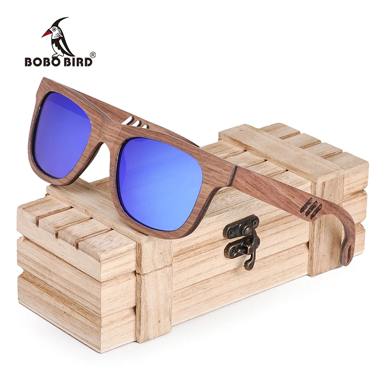 BOBO BIRD gafas de sol polarizadas de madera nogal para mujer, lentes de diseño clásico, mu AG029|De los hombres gafas de sol| - AliExpress