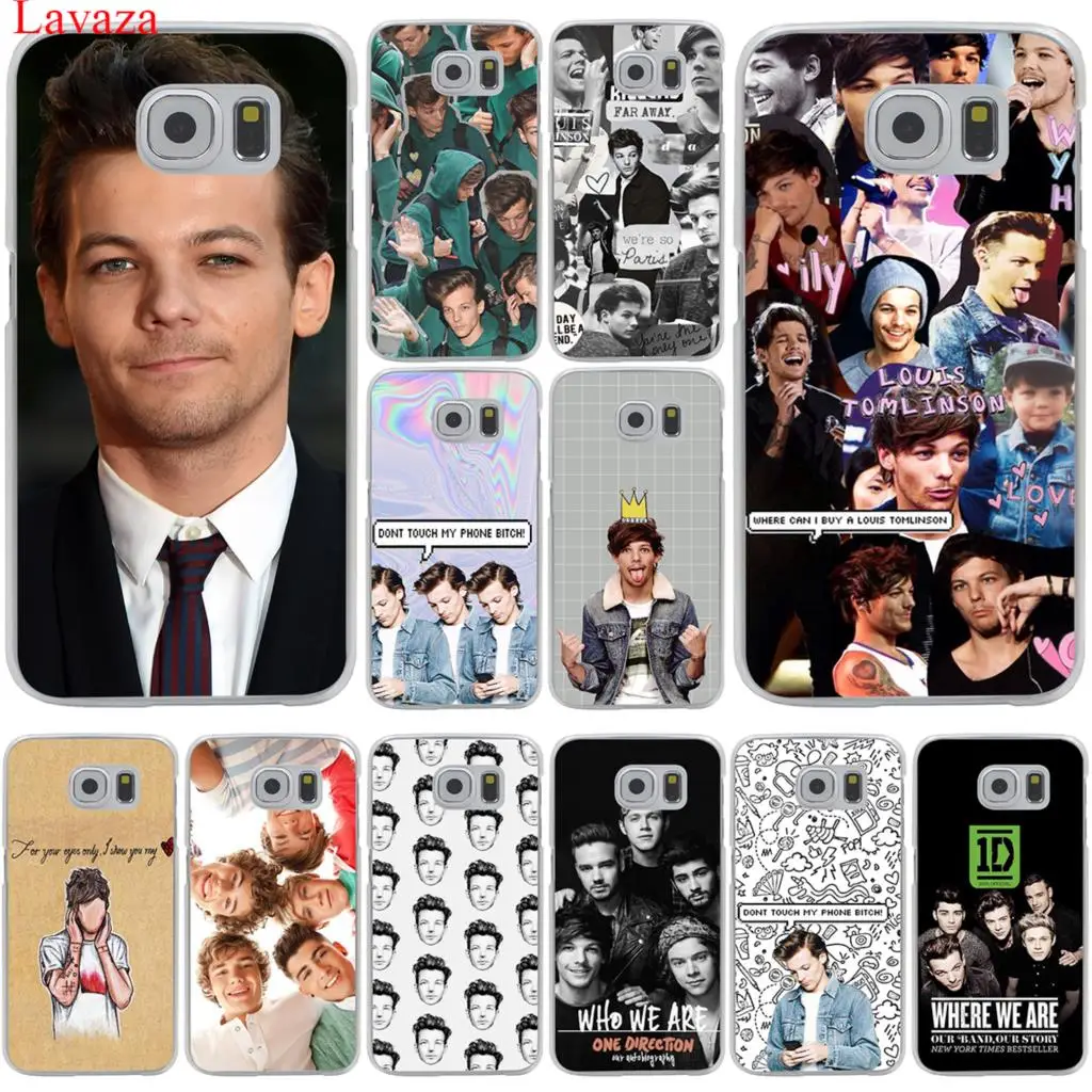 Lavaza One Direction 1d Louis Tomlinson Hard Case Transparent for Samsung Galaxy S6 S7 S8 S9 Edge Plus S5 S4 S3 & Mini Cover