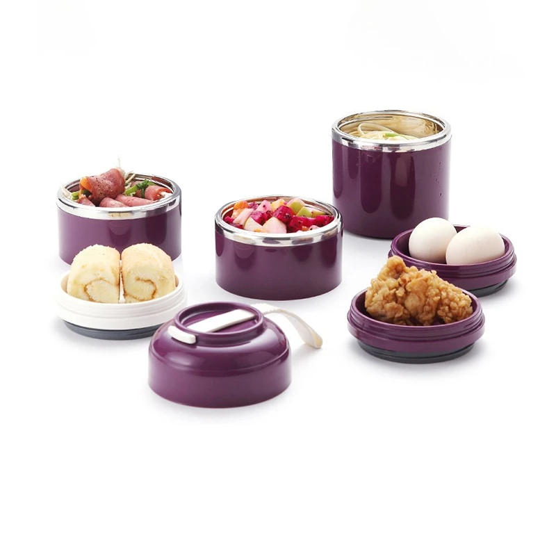 

Lunch Box Stainless Steel Leakproof Food Storage Containers With Insulated Lunch Box For Adult And Office Three Floors