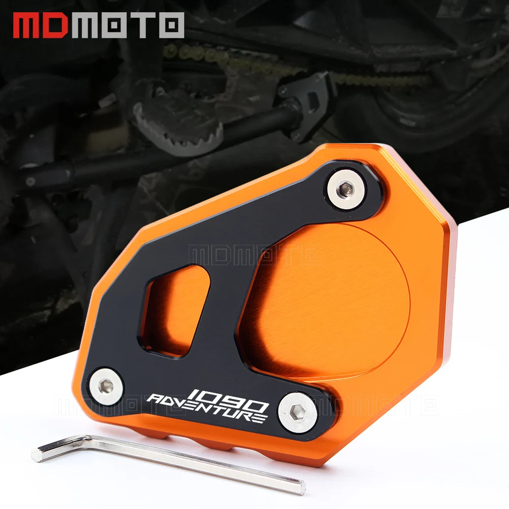 

motorcycles accessories parts For KTM 1090 Adventure CNC Foot Side Stand Enlarge Pad Kickstand Extension Plate For KTM 1090 Adv