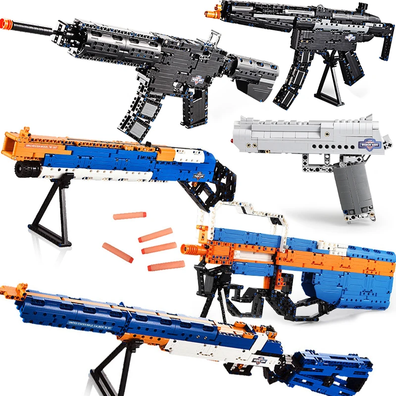 Совместимые Legoed пистолеты smg awp pubg снайперская винтовка пистолет AK47 пустынный