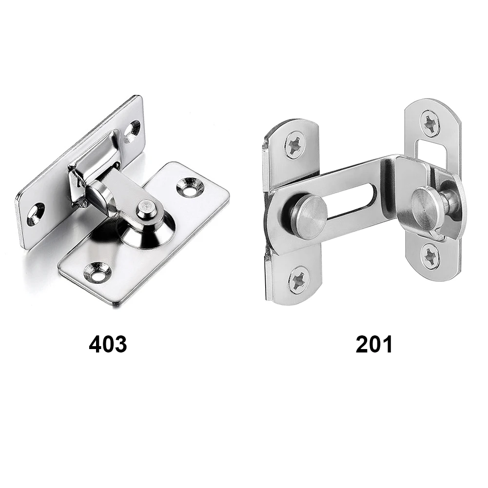 

90Degree Button Hotel Clasp Latch Lock Sliding Stainless Steel Door Lock Push Pull Shift for Window Cabinet Fitting Sliding Door