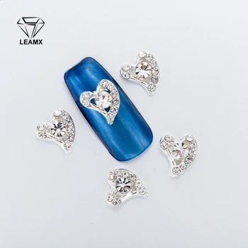 

10Pcs/bag 3D Nail Art Decorations Metal Rhinestones Heart shape Nails Charms Diamonds For Manicure Decor
