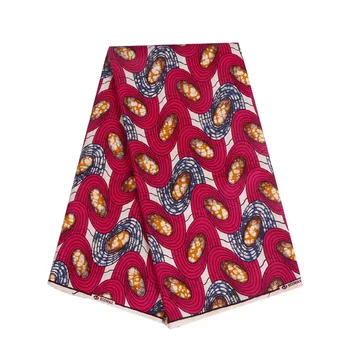 

2020 New Red African Batik Cloth Fabric For Women Dress Suit Ankara Wax Fabric Printed Nigerian Wax Cloth Fabric