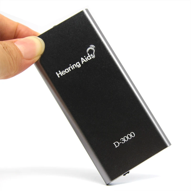 Rechargeable Hearing Aid Pocket Sound Amplifiers Adjustable Hearing Loss Wired headset microphone Ear Aids for The Elderly