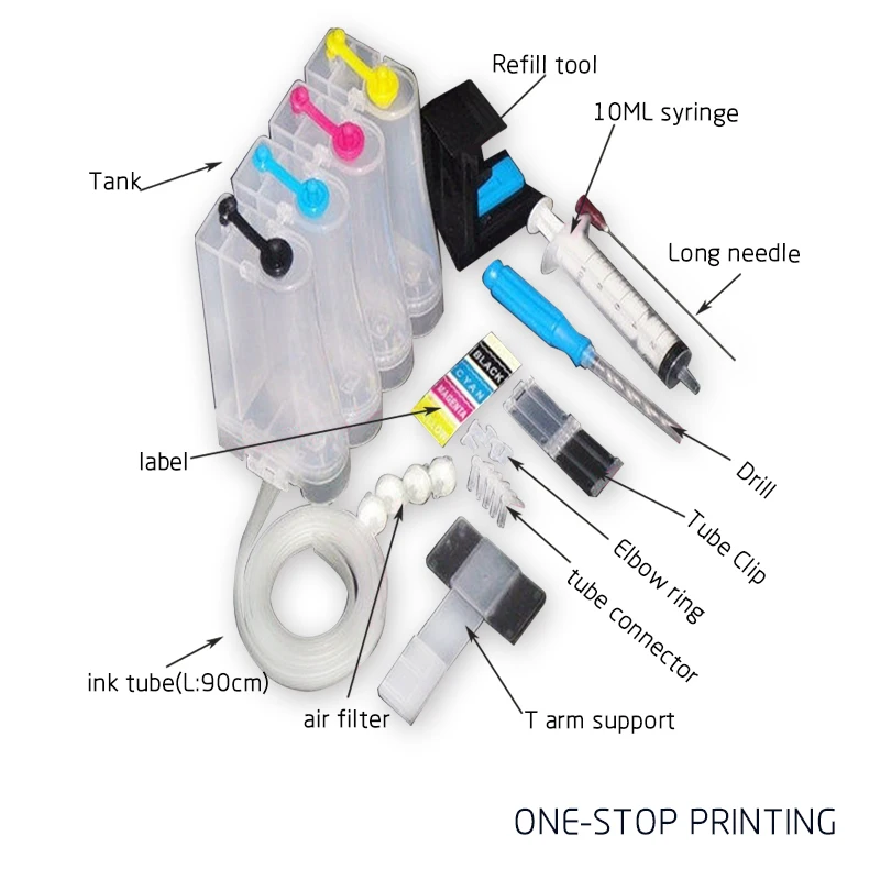 

Universal 4Color Continuous Ink Supply System with accessaries ink tank for use in Canon Brother Epson all printer CISS