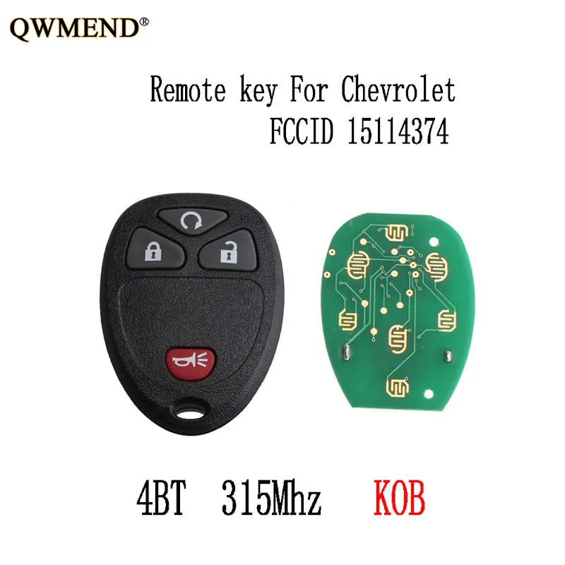 QWMEND 315Mhz Ключ дистанционного ввода без ключа DIY для Chevrolet HHR 2006 2007 2008 2009 2010 2011 15114374