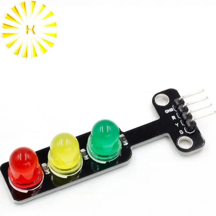 

Mini 5V Traffic Light LED Display Module for Arduino Red Yellow Green 5mm LED Mini-Traffic Light for Traffic Light System Model