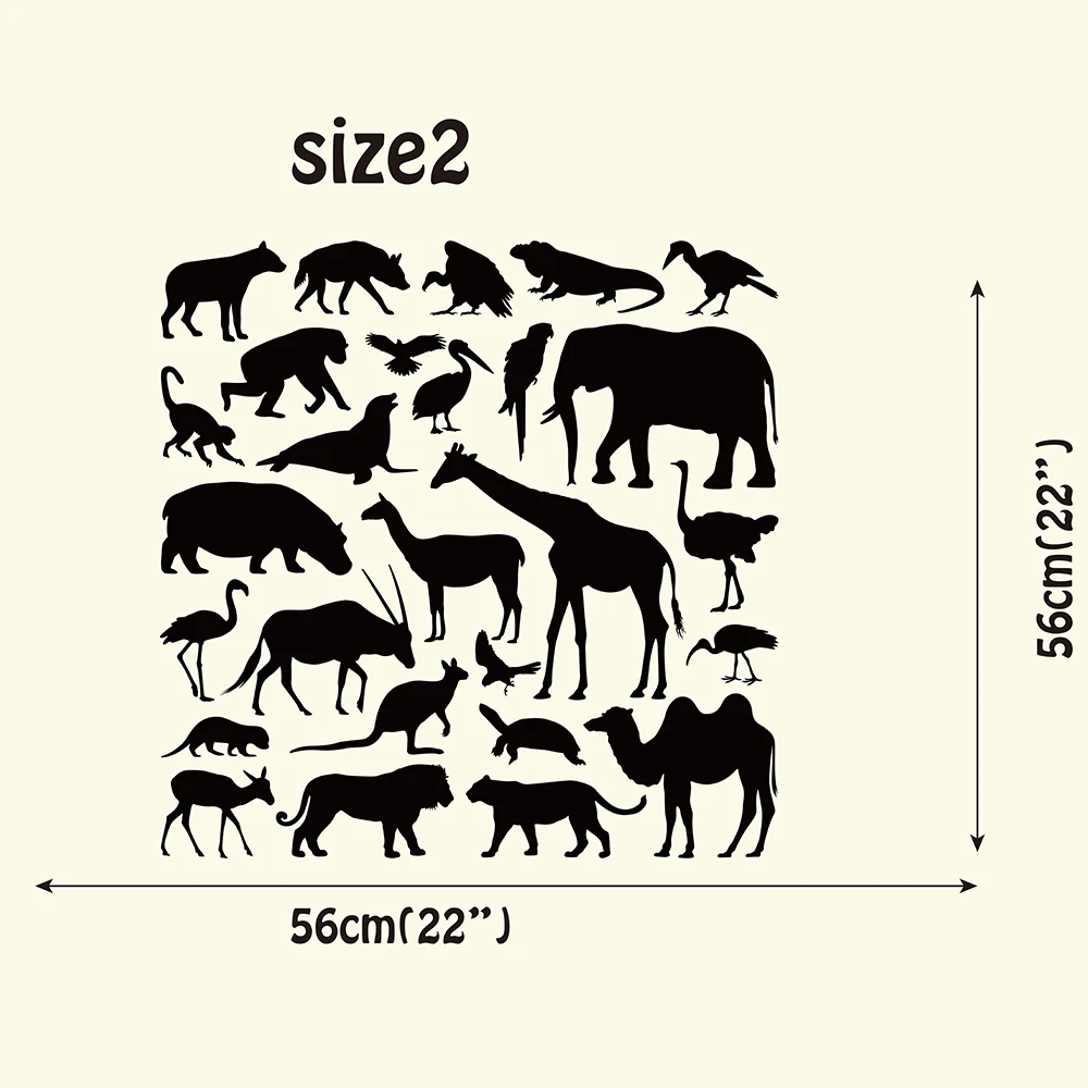 Мультфильм Сафари наклейки с животными на стену детская комната милый жираф птица Лев слон животное наклейка детская комната Винил Искусство