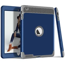 Для iPad Pro 10,5 чехол для тяжелых условий эксплуатации 3 в 1 Hybird Ударопрочный пластиковый противоударный защитный чехол-накладка для iPad Air 3