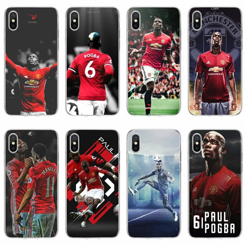 

Football Paul Pogba Cover Soft Silicone TPU Phone Case For iPhone 5 5C 5S SE 6 6plus 7 7plus 8 8plus X XR XS Max