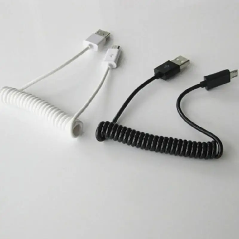 USB пружинный кабель зарядное устройство кабель микро Зарядка Универсальный провод Быстрый USB 2,0