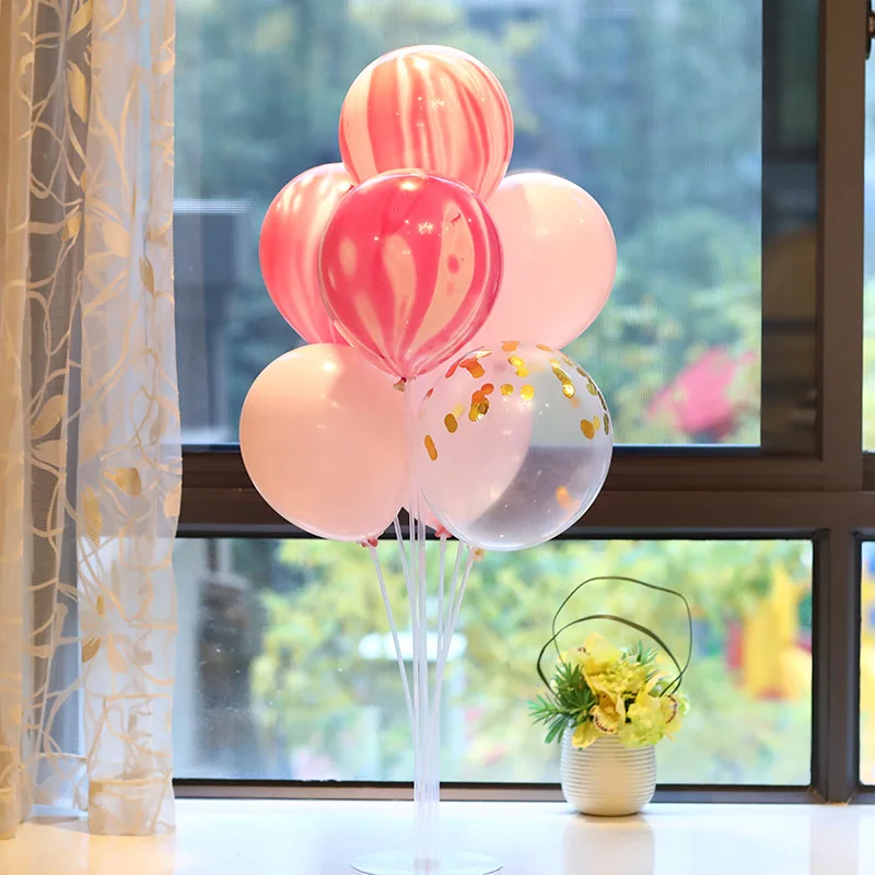  Macaron Balloons Metallic Balloon with Table Balloon Stand Wedding Decoration Birthday Party Suppli