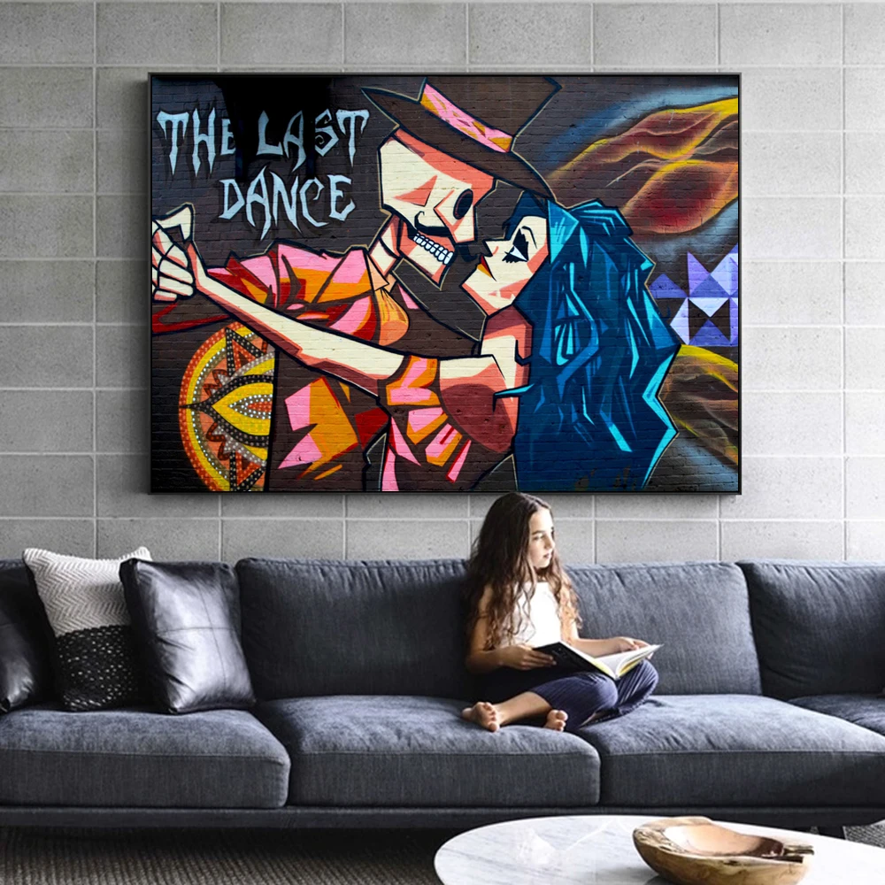 

The Last Dance Street Wall Graffiti Art Canvas Prints Modern Abstract Wall Paintings Print On Canvas Pictures For Kids Room Wall