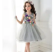 Meng Baby 2017 Flower Children’s Girl Costumes For kids Princess Party Wedding Dresses Girls Clothes Teen Girl Evening Dress