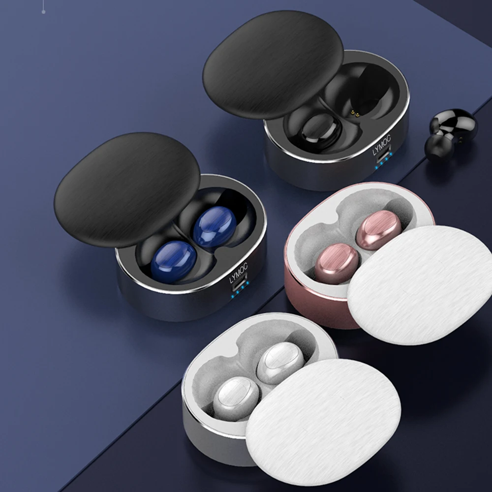 Tanie Bezprzewodowe słuchawki Bluetooth 5.0 słuchawki tws wodoodporna redukcja szumów sportowe słuchawki Stereo HiFi dla IOS Huawei Samsung Xiaomi