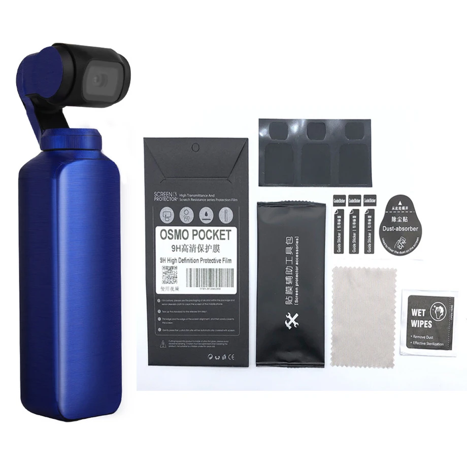 DJI OSMO POCKET Protective Film Stickers Skin Decal and 3+3pcs Screen Film Camera Lens Protective Film for OSMO POCKET-2
