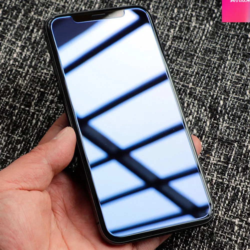 Для iPhone XS Max XR 6 6S 7 8 Plus iPhone X 7 8 Plus Роскошная красочная зеркальная защитная пленка для экрана закаленное стекло - Цвет: blue