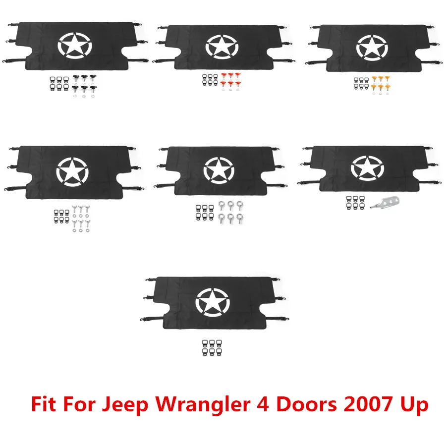 Багажник автомобиля хвост дверь Star Обложка Шторы винт пряжки Tool Kit Аксессуары Укладка пригодный для Jeep Wrangler 4 двери 2007 до
