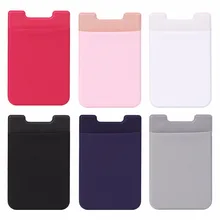 6 cor adesivo etiqueta do telefone móvel voltar cartões carteira caso titular do cartão de crédito id titular do cartão de telefone celular bolso 5.8x8.8 cm