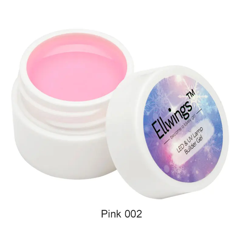 Ellwings французский гелевый УФ-гель для наращивания 3 цвета розовый, белый, прозрачный гель для наращивания гель-лака для маникюра - Цвет: pink