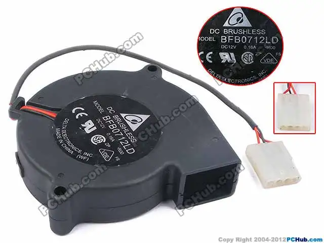 Дельта BFB0712LD R00 DC 12 В 0.16A 75 х 70 х 20 мм сервер вентилятор