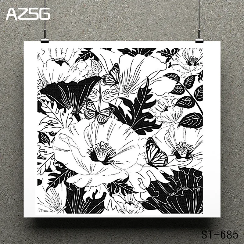 AZSG красивые цветы прозрачный штамп/печать для скрапбукинга DIY/фотоальбома
