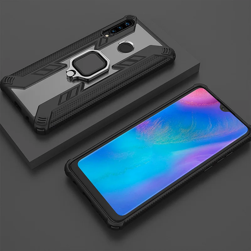 

Predator Car Phone Holder For Huawei P30 Lite Case Magnetic Ring Bracket Stand Armor Shockproof Cover For Huawei P30 Pro Fundas