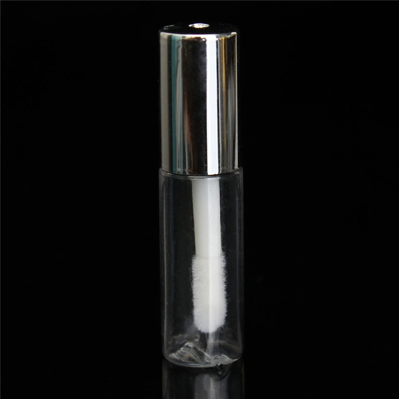 

Wholesale 1pcs 1.2ML Empty Transparent Plastic Lip Gloss Tube Lipstick Balm Sample Bottle Cosmetic Mini Container With Brush Cap