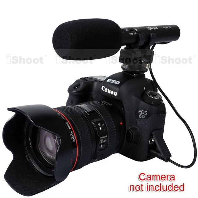 MIC DC/DV Stereo Microphone for Canon EOS 6D 7D 60D 70D 5D Mark II 5D