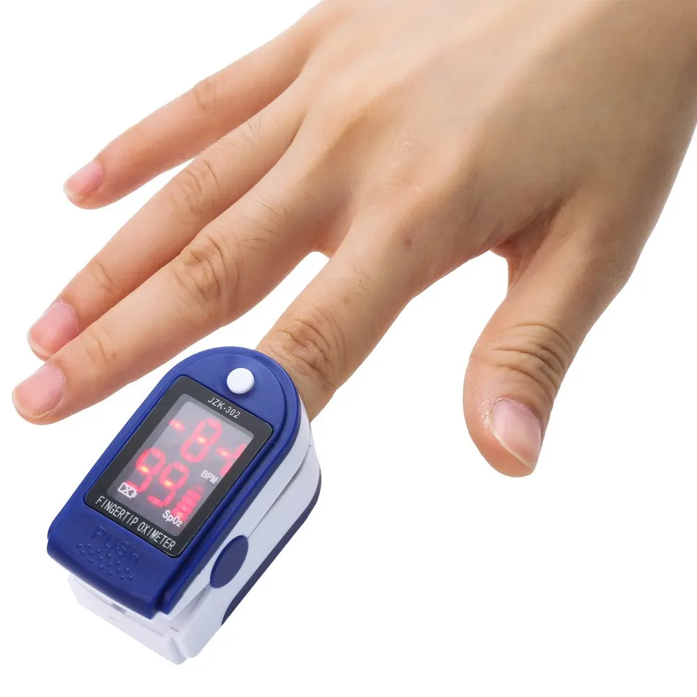 Instant Read Digital Finger Meter Pulse Blood Pressure Monitor Portable