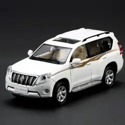 1:32 TOYOTA LAND CRUISER PRADO сплав Металлическая Модель автомобиля игрушки с откатом назад для детей подарки на день рождения Высокая симитация