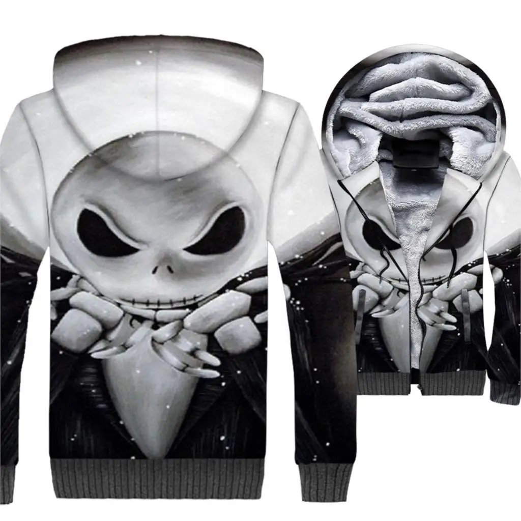 Jack Skellington Skull 3D Sweatshirts For Men 2018 Autumn Winter Hip