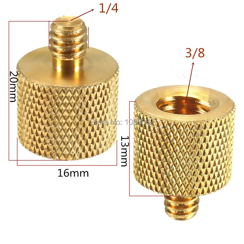 Jadkinsta золотой цвет 3/" Женский до 1/4" Мужской штатив резьба Винт адаптер Латунь диаметр 16 мм для штатив камера светильник стенд