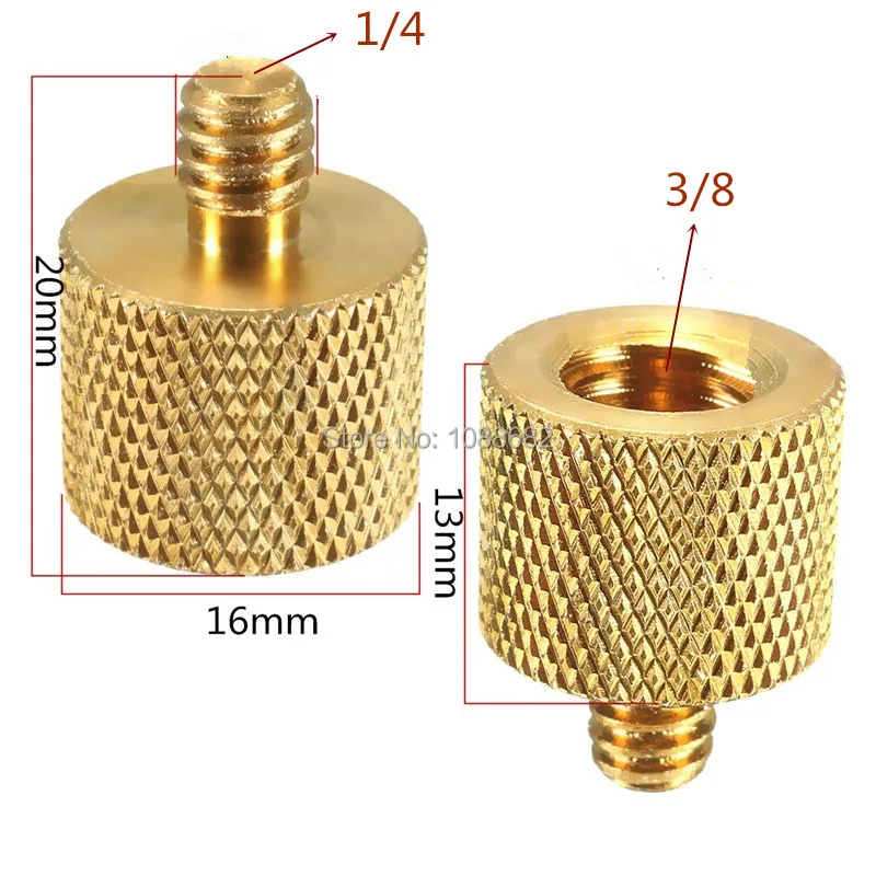 New 38 inch Female to 14 inch Male Tripod Thread Reducer Adapter Brass Copper For Camera tripod Diameter of screw 6mm (9)_
