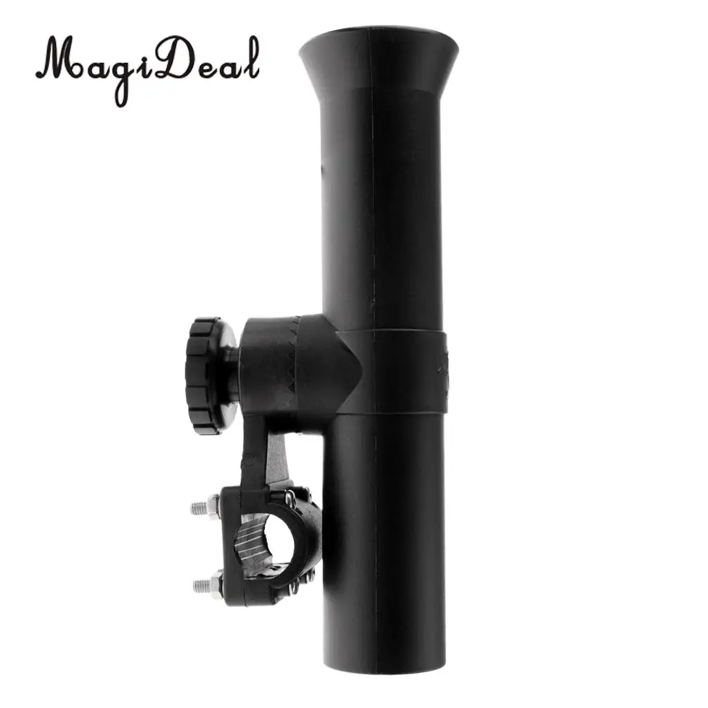 MagiDeal Adjustable Side Rail Mount Fishing Rod Holder 360 Degrees Holder Bracket for Boat Assault Boats Kayak Yacht Tackle Acce