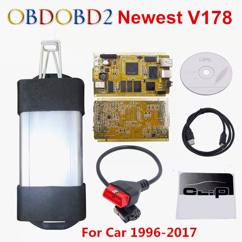 

Latest V178 Can Clip Full Chip CYPRESS AN2131QC OBDII Auto Diagnostic Interface CAN Clip OBDII OBD2 Diagnostic Tool Code Scanner