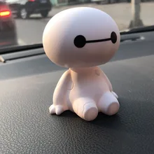 Модные Пластик интерьер автомобиля робота с качающейся головой неваляшка авто игрушки Big Hero Baymax автомобиля украшение-кукла украшение авто-Стайлинг