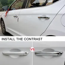 8PCS ABS Chrome Exterior Car Side Door Handle Cover Trim For Hyundai Verna Solaris Accent 2018 (for Left Hand Drive Car Only!)