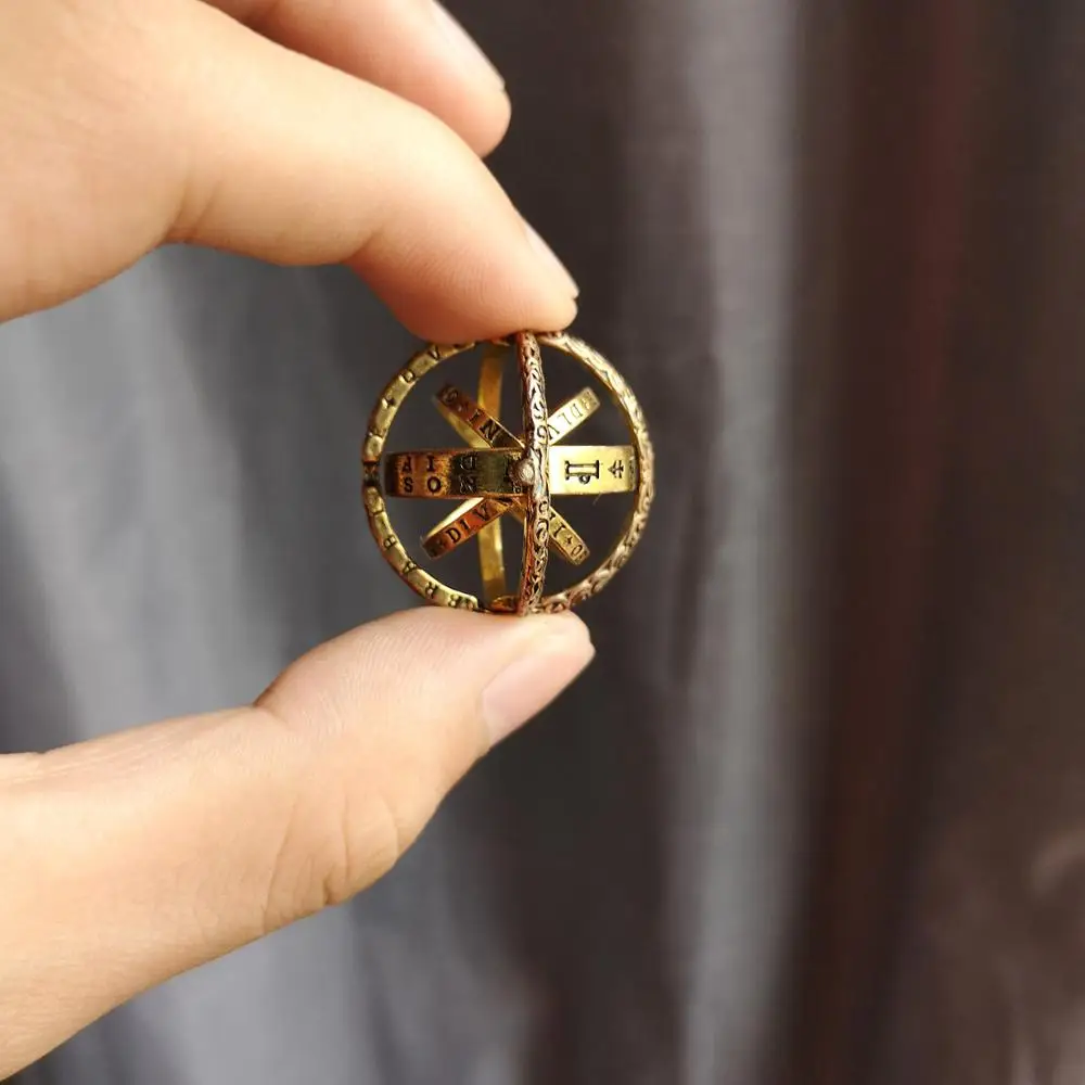 Rotierenden кольцо-раскладушка, астрономическое кольцо на кастет, креативный шар, кольцо, размер 789, женское студенческое кольцо, ювелирное изделие