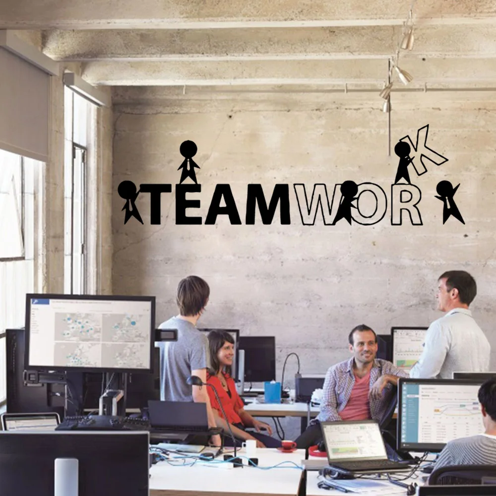

Funny teamwork Self Adhesive Vinyl Waterproof Wall Art Decal For Kids Rooms Home Decor Vinyl Art Decals muursticker