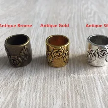 5 шт.-10 шт покрытые серебром/золотом/подвеска ввиде бронзового, подвязанные лентой, с объемной волной, дредлоки, для увеличения объема, бусины кольца трубки с большими отверстиями, кулоны А-для волос Средства для укладки волос