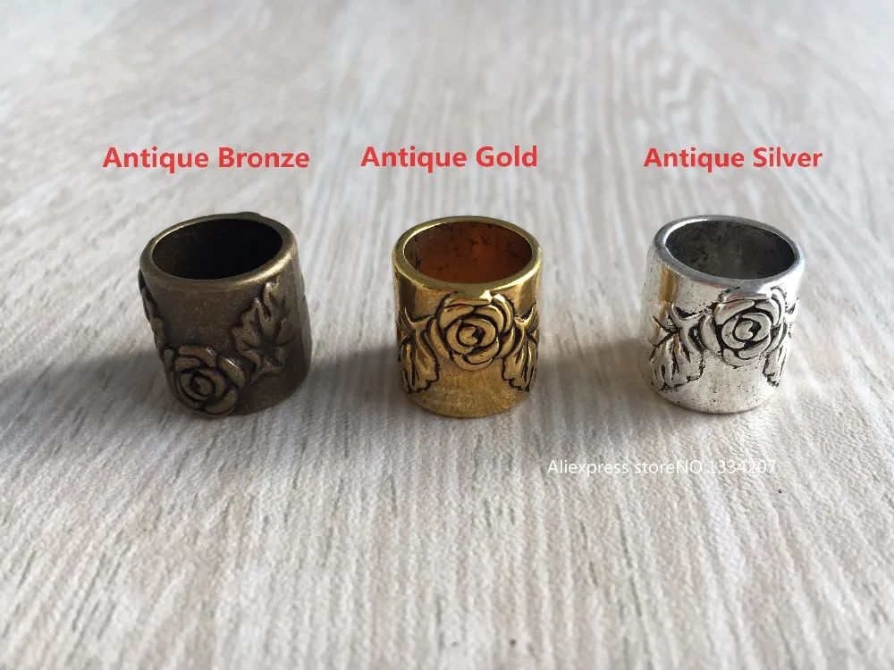 10pcs Lot Antique Silver Gold Bronze Hair Braid 10pcs Lot Antique Silver Gold Bronze Hair Braid Dread Dreadlock Beads Cuffs Clips Rox 10mm Hole In Links Rings S From